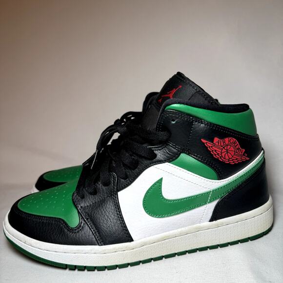 Size 9 - Nike Air Jordan 1 Mid Pine Green Men's Shoes - Picture 9 of 9